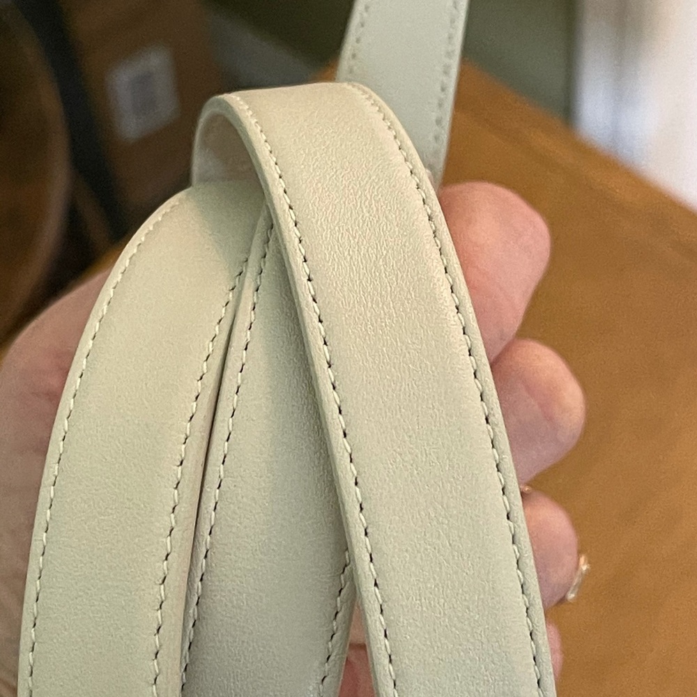 Saint Laurent Monogram Ivory YSL Logo Belt - Picture 13 of 14